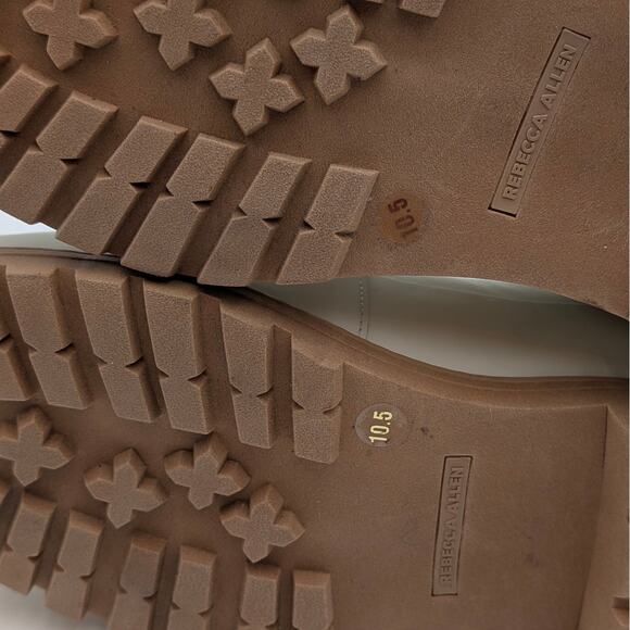 Rebecca Allen The All Weather Chelsea Ankle Boots Women's Cream Size US8M EU38.5 - Picture 10 of 13